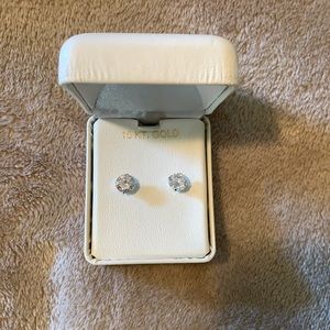 Faux diamond earrings